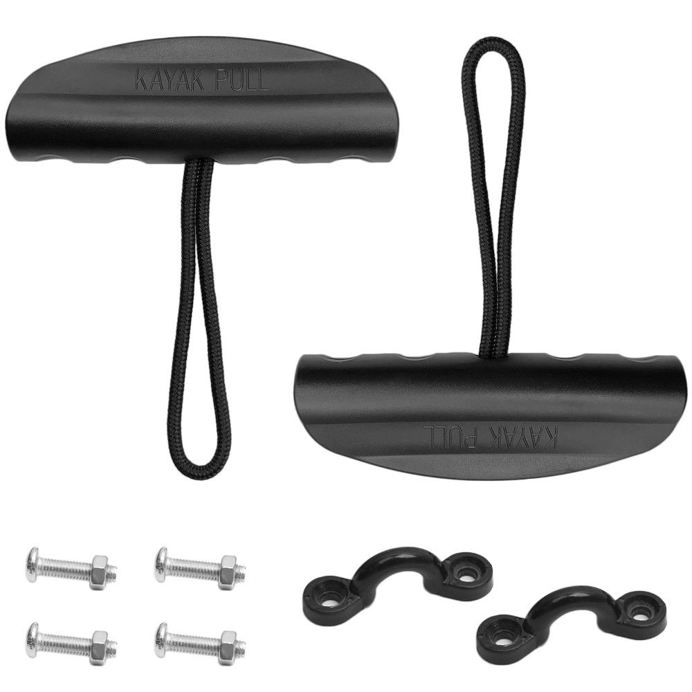 2pcs Kayak Carry Pull Handle With Cord Pad Eyes Screws For