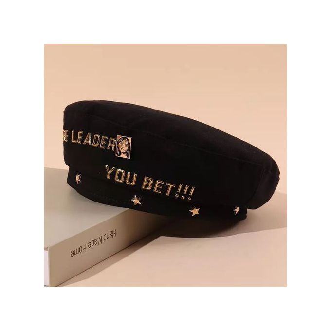 UNISEX STYLISH FASHION BERET LEATHER SPRING