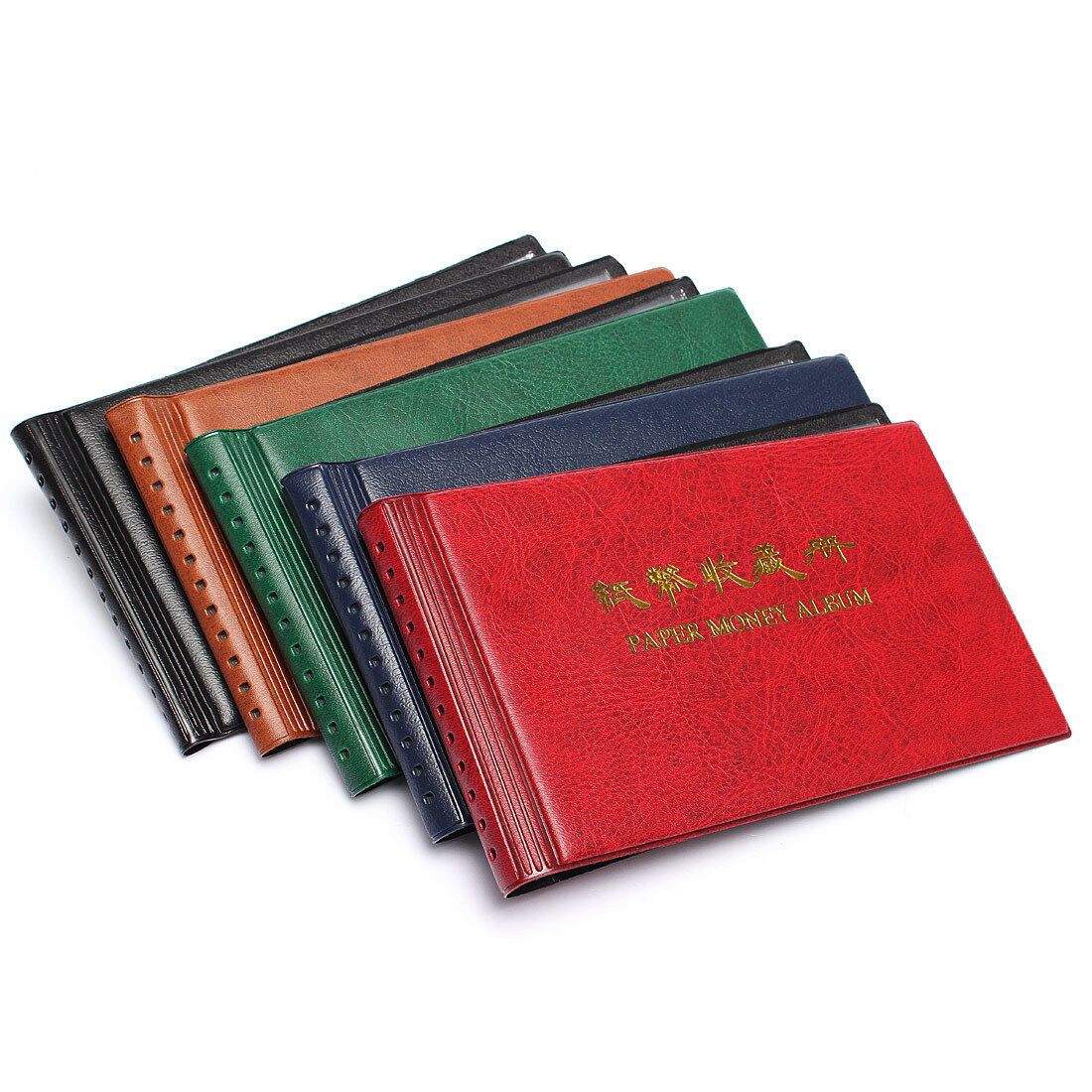 Paper Money Banknote Holder Collection Storage Album Collecting 20 Note Gules