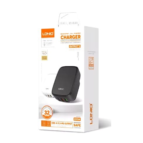 Q334 Pd Fast Charger - Eu / Us / Uk Type-c 2usb Port