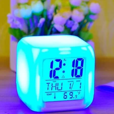 7 Colors Led Desk Digital Alarm Clock