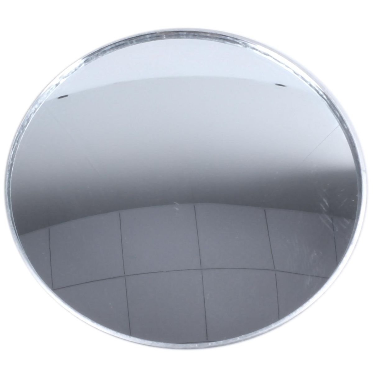 Silver Tone 3" Round Convex Rear View Blind Spot Mirror for