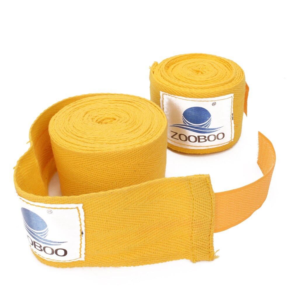 1 Pair Unisex Boxing Hand Wraps Muay Bandages Wrist Protecting Fist Punching 5M Yellow Yellow