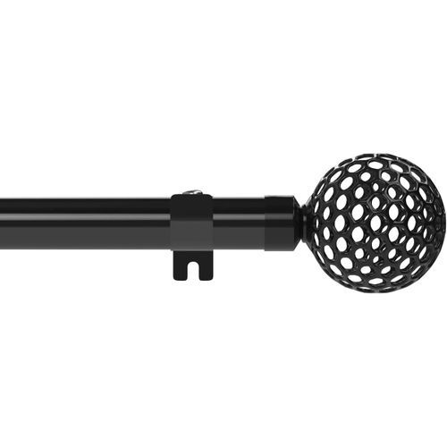 CALCHELE Curtain Rod, 1 Inch Black Rods For Windows 30-44"