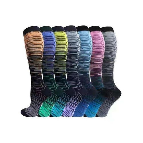 4pairs Nylon Compression Socks For Running Sports Hiking Flight Travel