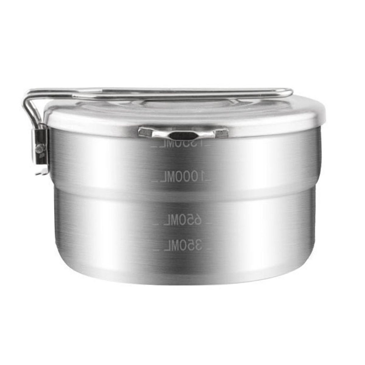 1.5L Stainless Steel Lunch Case with Storage Bag Camping Pot for Backpacking Hikiing Fishing