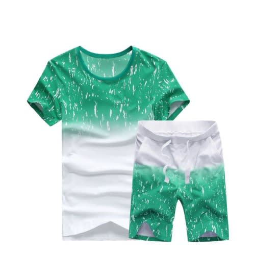 Men's 2 In 1 Short Sleeve T-shirt And Short Set