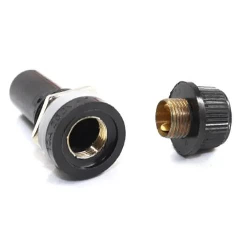 Big Fuse Holder With 10 Glass Fuse 10a 250v Bottom Flat Thread Panel Mounted Screw - 10pcs