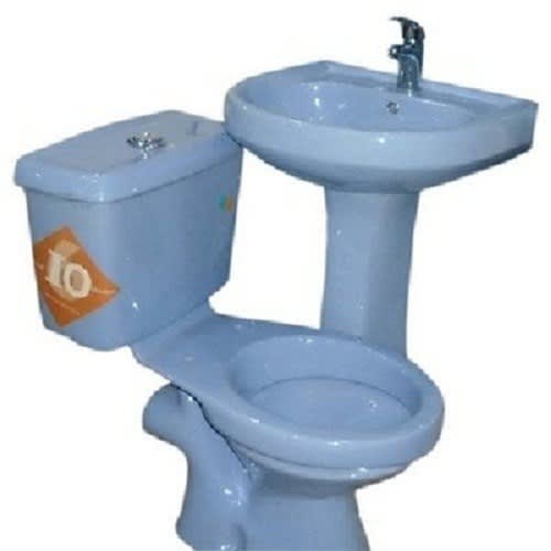 Toilet Seat & Tank, Basin & Pedestal