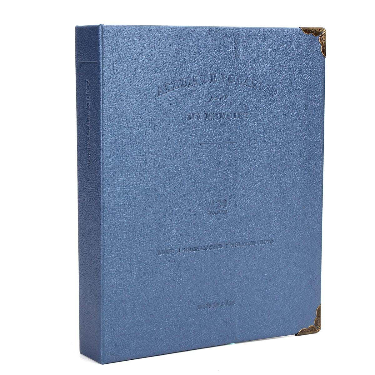 120 Slots Book Photo Album Picture Storage Memo Dark Blue