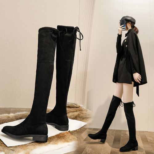 Knee-length Boots, Thin Boots, Thin Legs, Thick Heels, High Boots, Female Boots