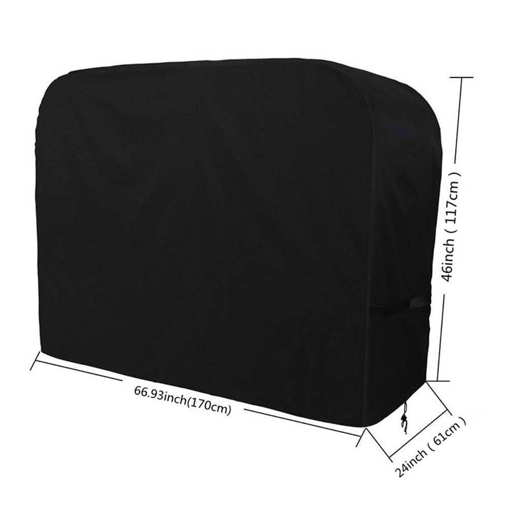 Outdoor Grill Cover Heavy-Duty 420D Oxford Cloth UV Resistant Grill Cover Dust Waterproof Cover PVC Coating Rip-Proof BBQ Cover