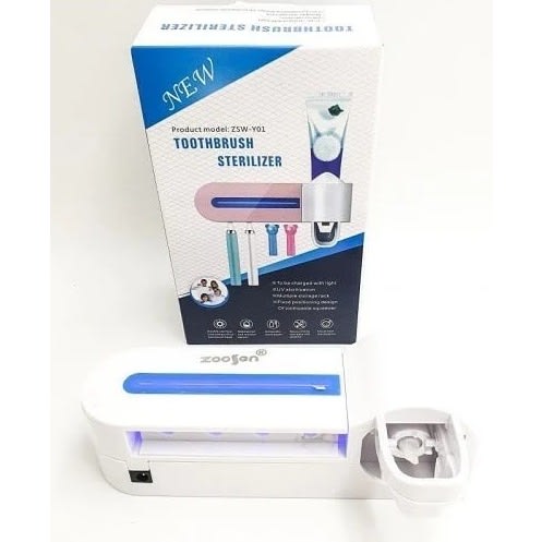 Wall Mounted Toothbrush Sterilizer And Paste Dispenser