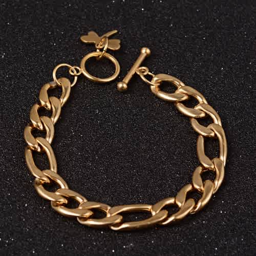 Dragonfly 304 Stainless Steel Curb Chain Bracelet