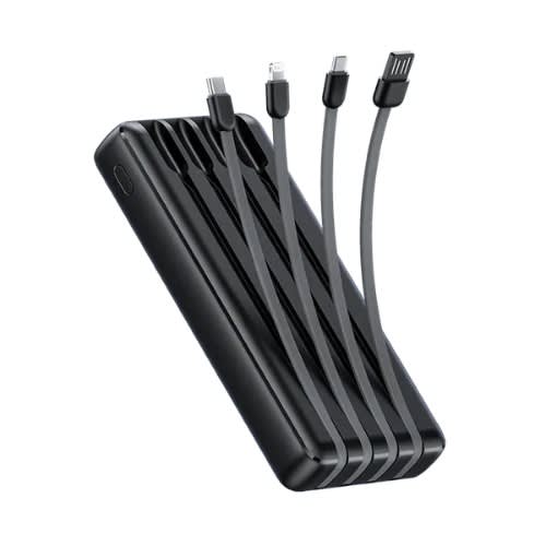 Traveler Link 20 Pro Fast  20000mah 12w Power Bank With Inbuilt Cables