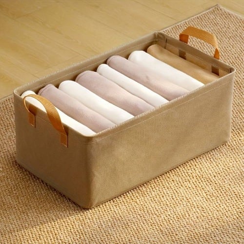 Brown Clothes Storage Organizer For Jeans, Tshirts, Underwear