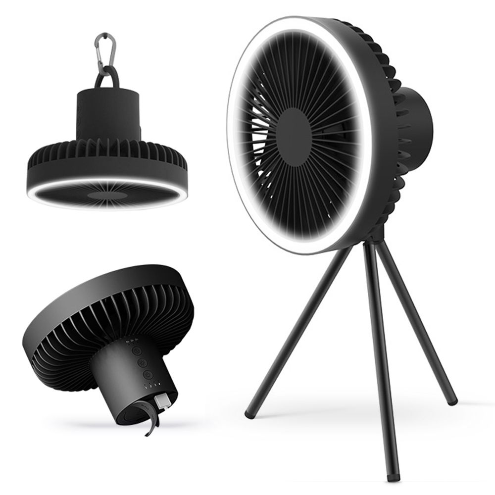 7 Inch Fan Lamp 3 Speed Household Tripod Desktop 10000mAh