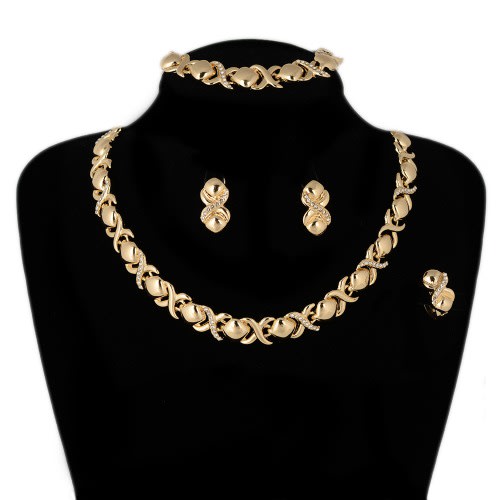 Women's Xoxo 18k Gold Plated Jewelry Set