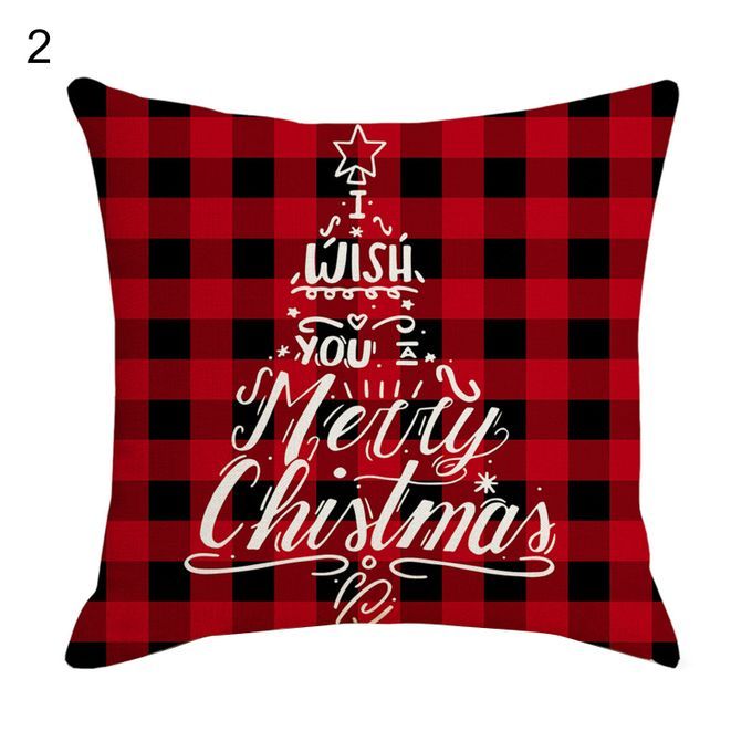 Eye-catching Pillow Cover Invisible Zipper Design Flax-