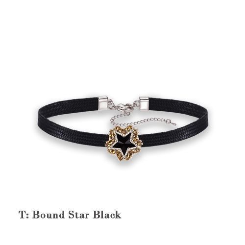 Ladies Necklace Black Neckband Clavicle Chain Women's Personality Choker T