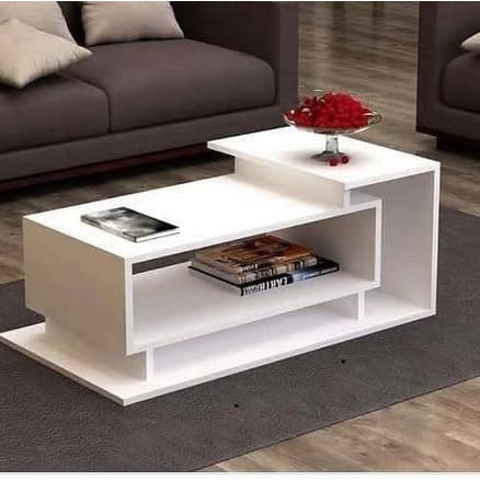 MDF Wood Home Living Room Centre Table-White