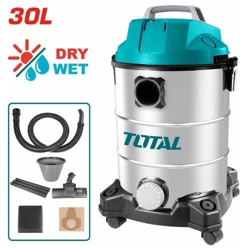 Total Vacuum Cleaner Wet And Dry - 30L - 1300W