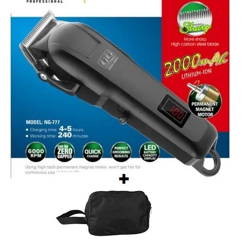 Rechargeable Clipper With Battery Indicator + Bag
