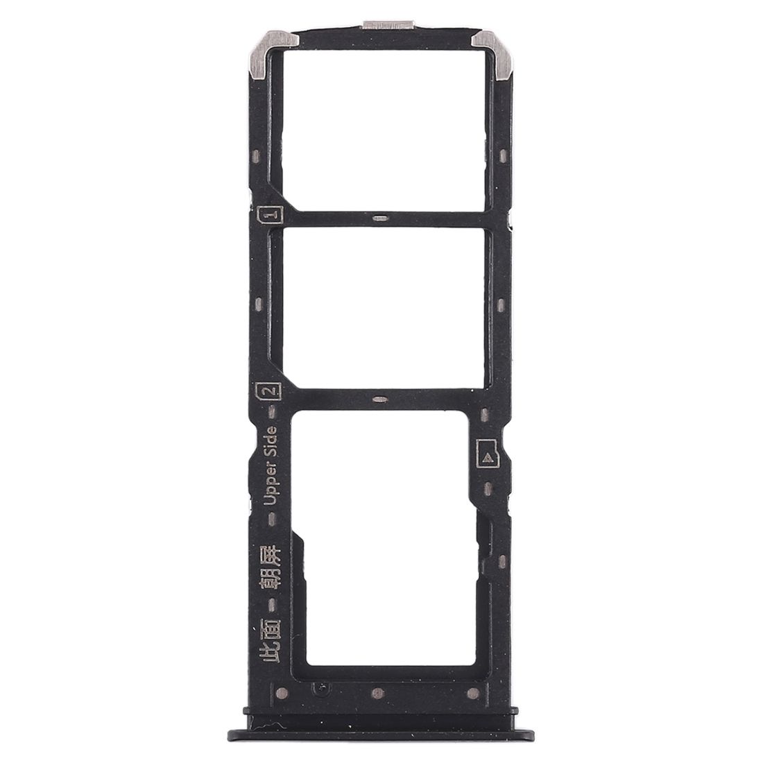 2 X SIM Card Tray + Micro SD Card Tray For Vivo Y71(Black)