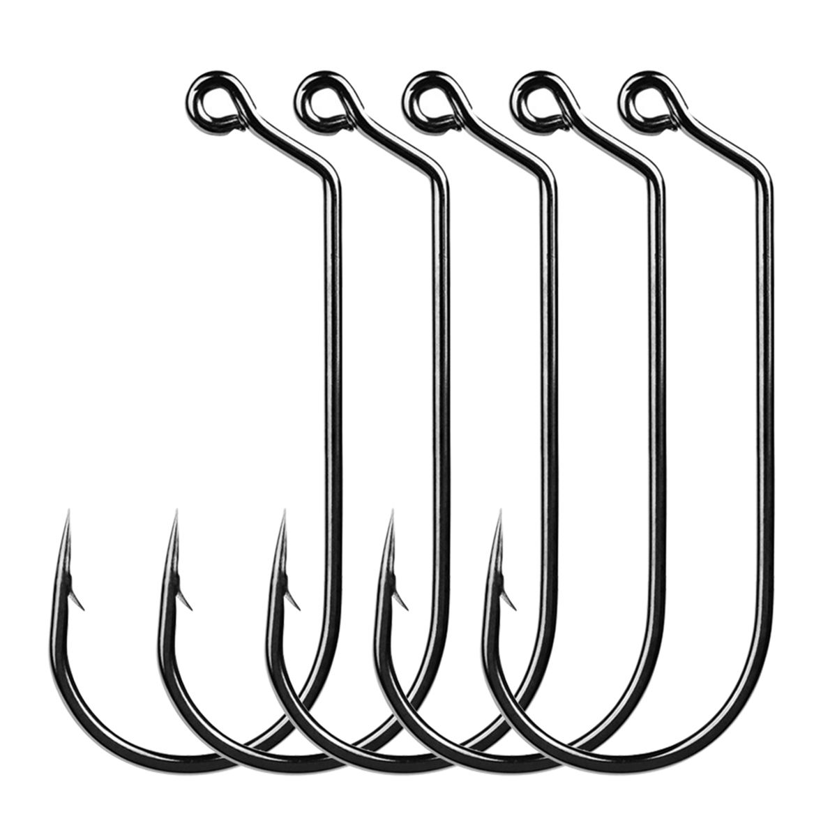 100pcs Fishing Hooks High Carbon Steel Barbed Hooks Extra