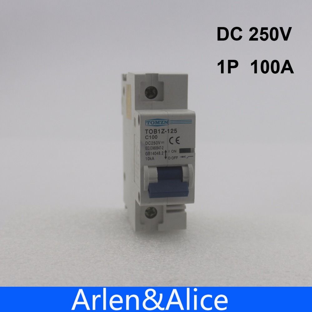 DC Curve PV FOR Circuit Breaker 100A 1P System 250V