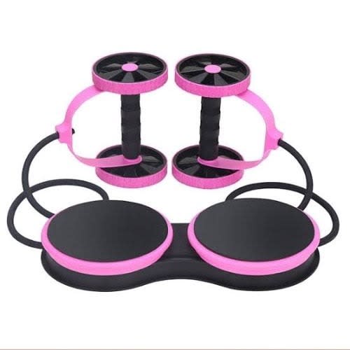 Abs Multifunctional Abdominal Wheel Fitness  Exercise Kit - Multicolor