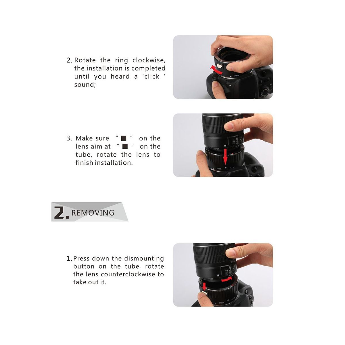 N--A Auto Focus Macro Extension Tube Ring for D90 D3000