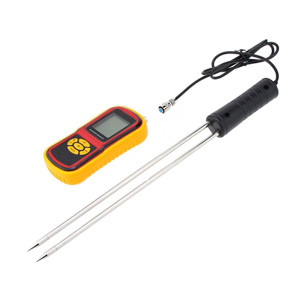 GM640 Portable Digital Grain Moisture Meter with Measuring Probe LCD Display Tester for Corn Wheat Rice Bean Wheat Hygrometer