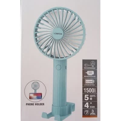 Rechargeable Mini Hand Fan With Phone Holder & Stand