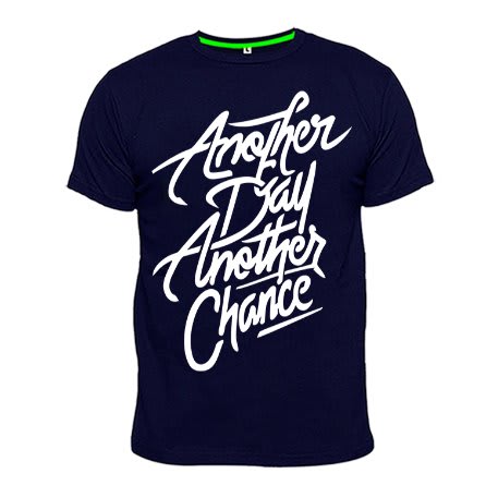 Another Day Print Tshirt - Blue