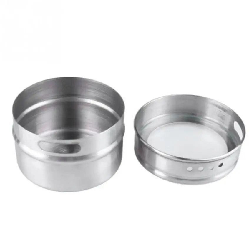 House New Stainless Steel Magnetic Spice Storage Jar Tins Container With Rack Holder 17Aug17 hot sale