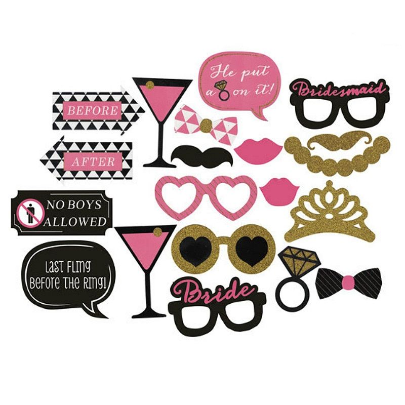 Wedding Decorations Bridal Shower Wedding Veil Team Bride To Be Satin Sash Bachelorette Party Girl Hen Party Decoration Supplies 20pcs Photo Props.