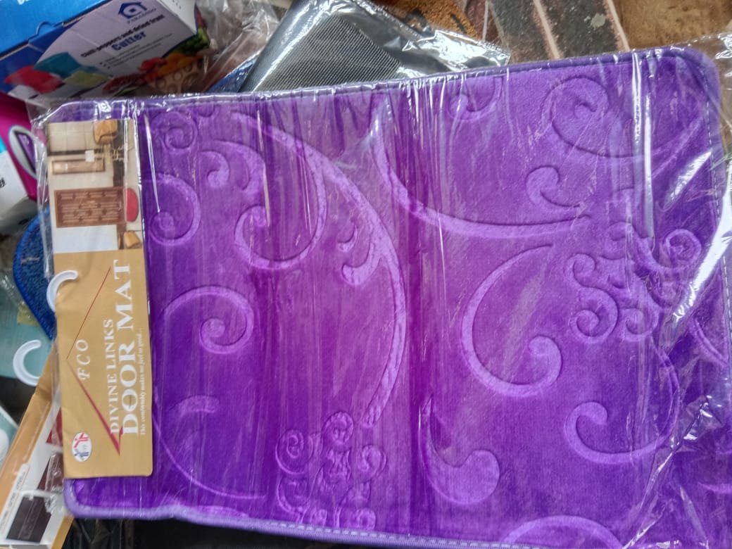 Footmates Doormats purple Insulated Rubber Bark Indoor Footmat