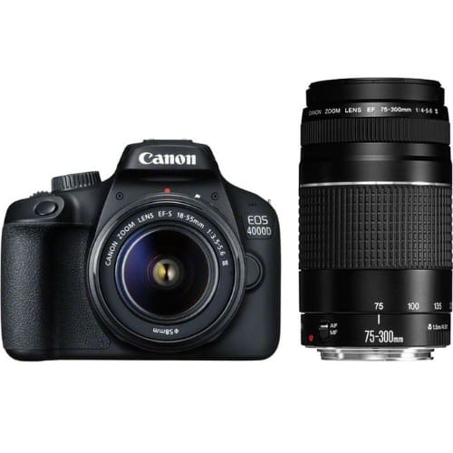 Eos 4000d DSLR Camera With 18-55mm & 75-300mm Lens