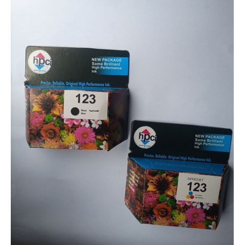 HPCI Genuine (High Performance Compartible Ink) 123 Black And Tri-colour Ink Advantage Printer Cartridge