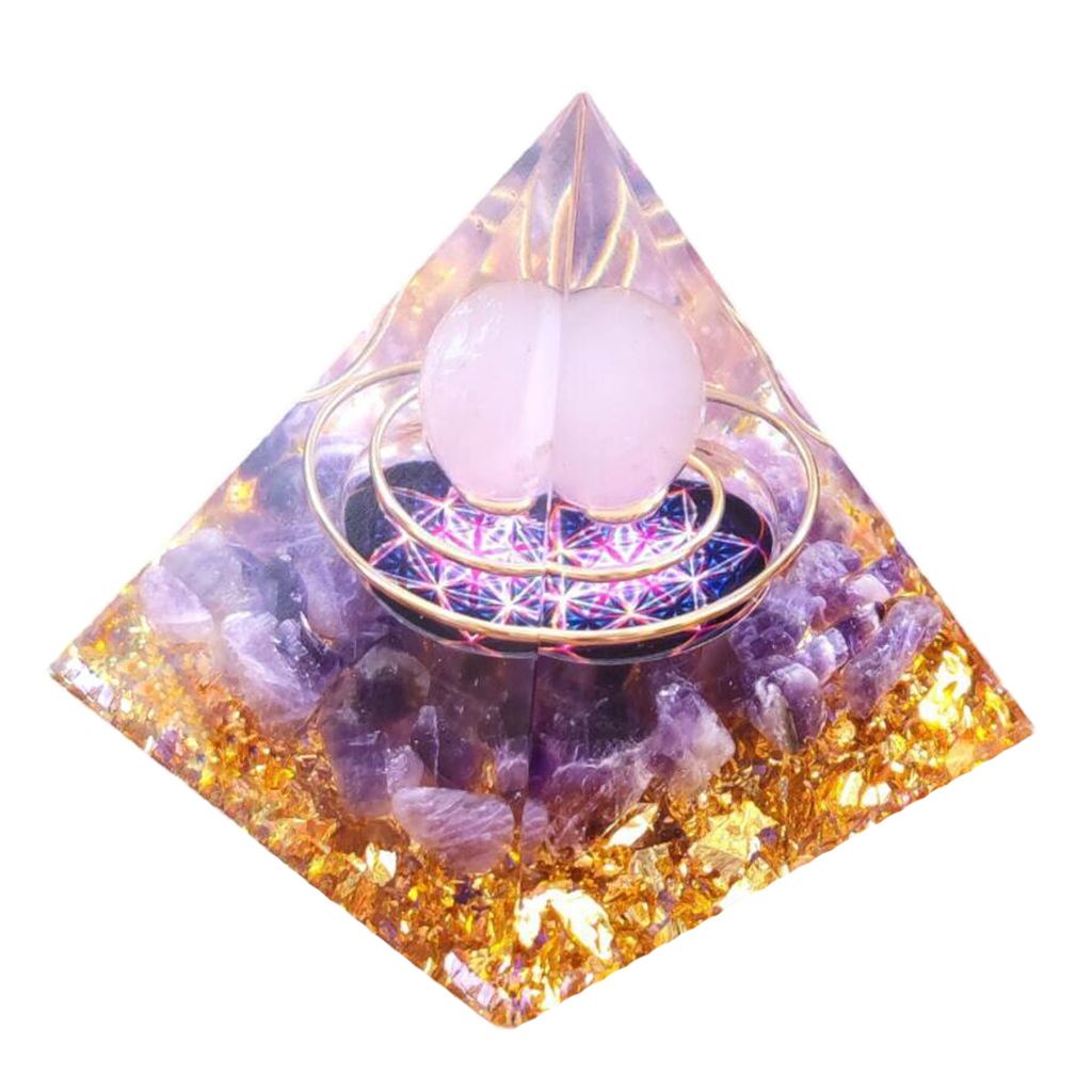 Collectible Crystal Orgone Pyramid Meditation Yoga Natural Gemstone