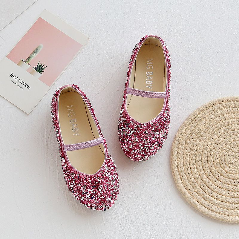 Girl All Shimmer Glitter Ballet Birthday Party Shoe - Pink