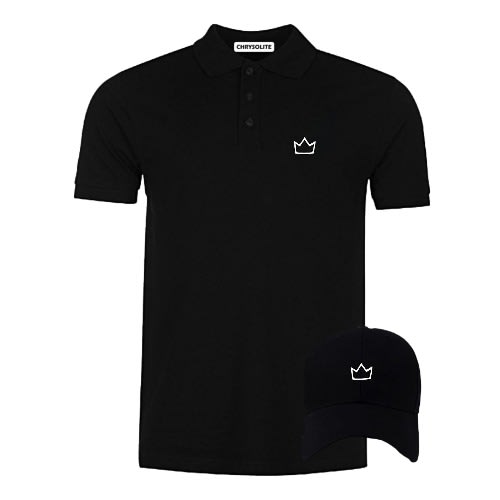 Crown Polo & Cap Bundle-Black