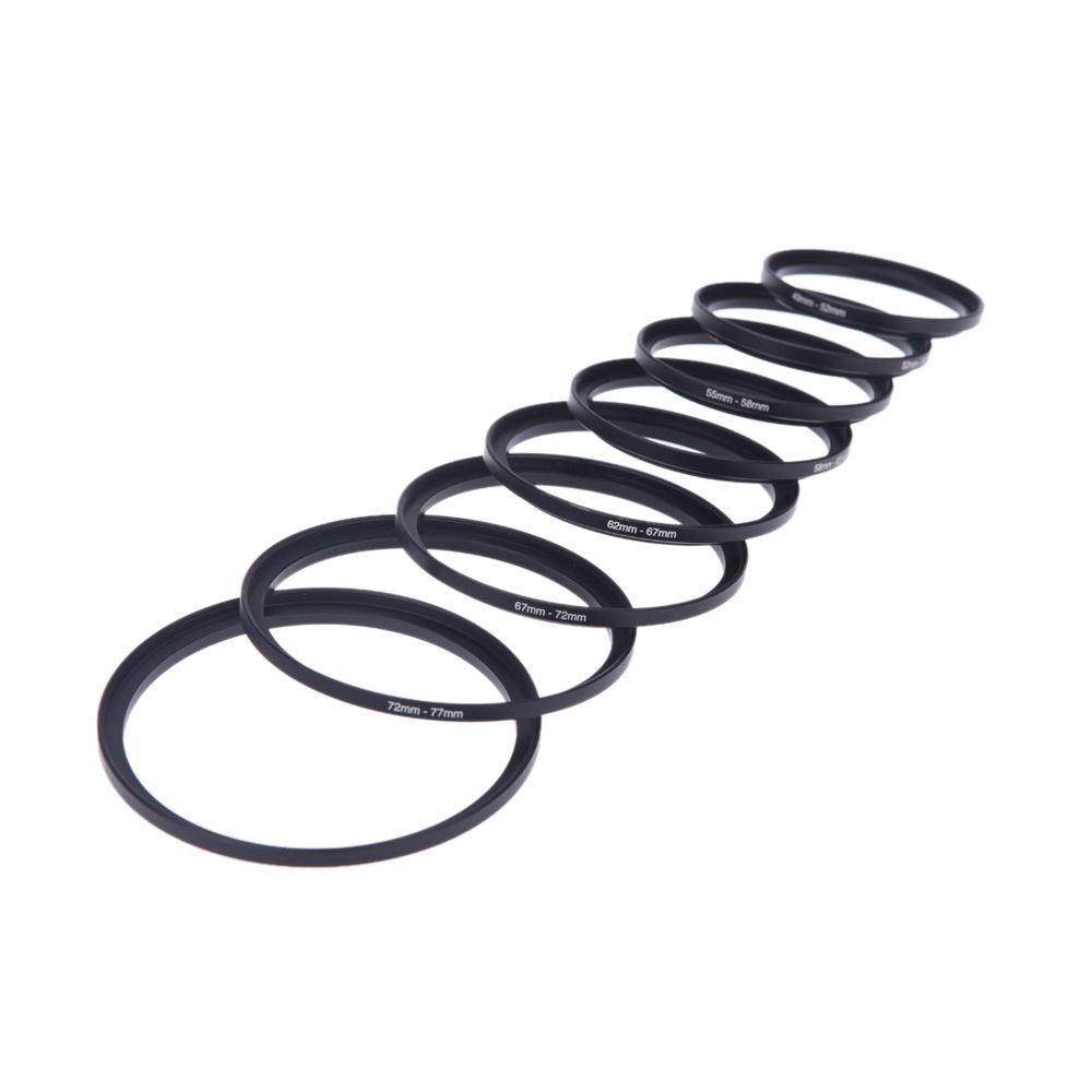 8pcs Filter Step Up Rings Adapter