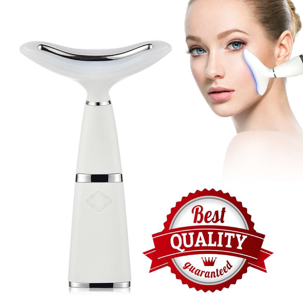 Remove Double Chin Neck Massager Face Lifting Tool Beauty Device Lifting Remove Wrinkle Line LED Photon Therapy Sonic Vibration