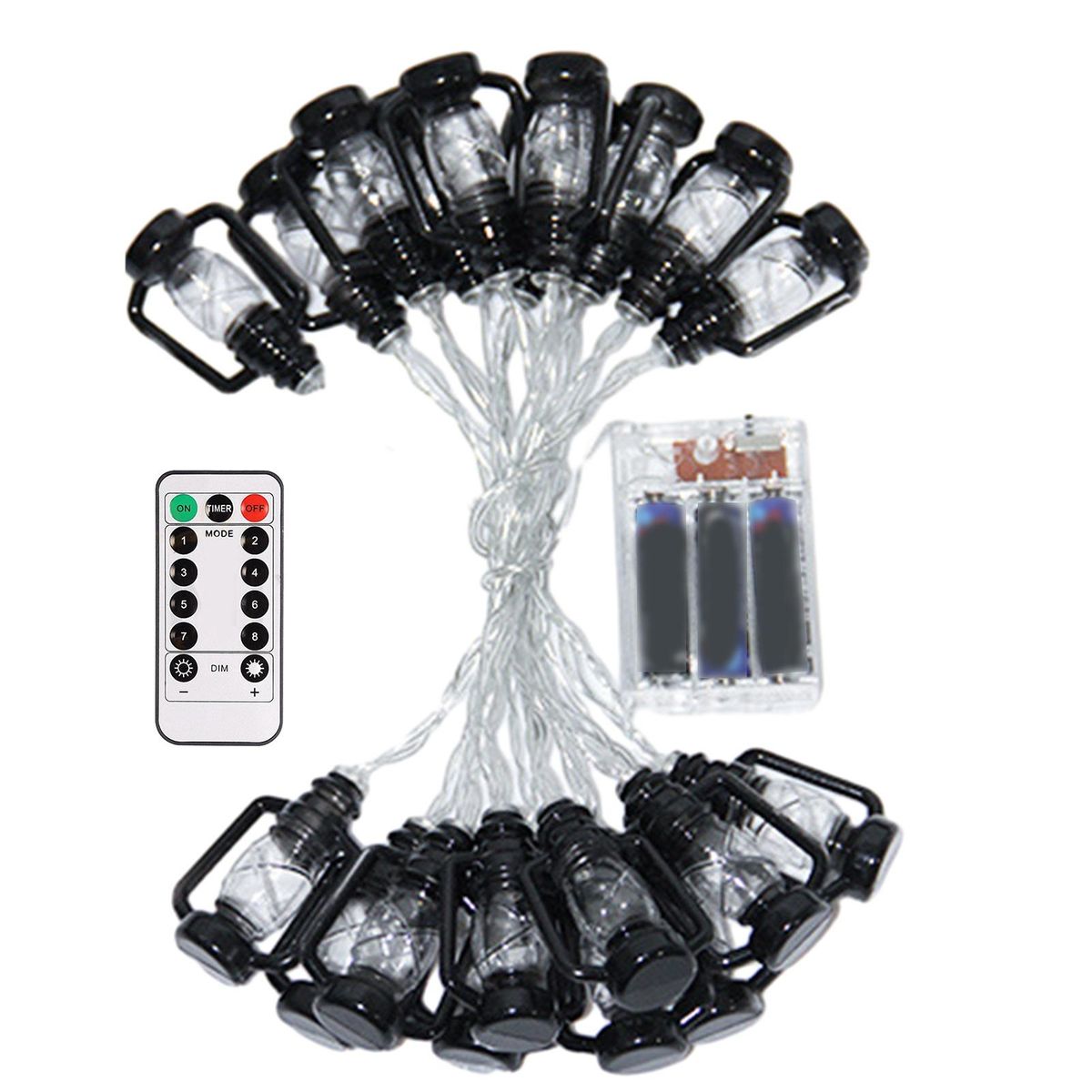 Remote Control Light String Vintage Kerosene Lamp Led String Light