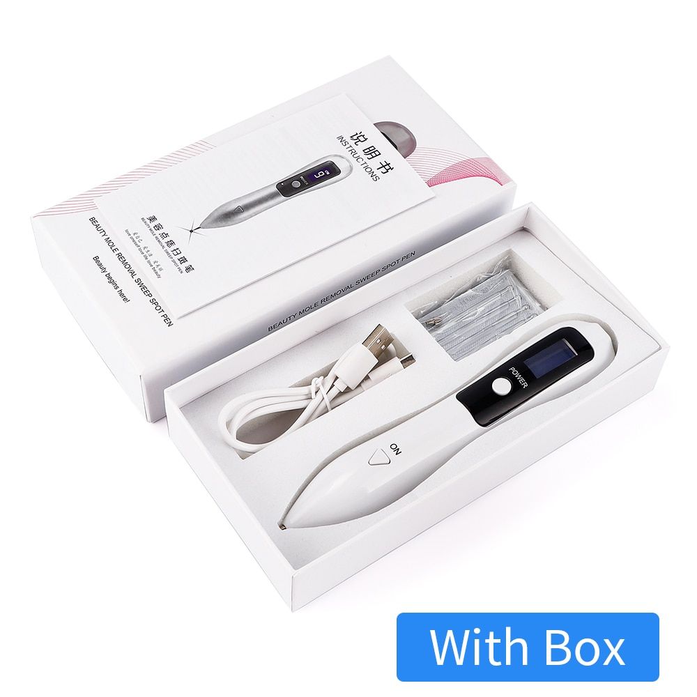 LCD Plasma Pen Laser Tattoo Mole Removal Machine Rechargeable Face Care Skin Tag Removal Freckle Wart Dark Spot Remover