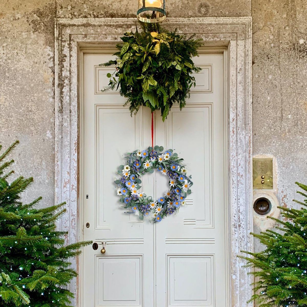 Front Door Fireplace Garland Party Home Garden