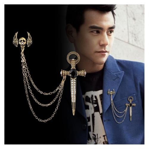 Men Classy Chain Brooch