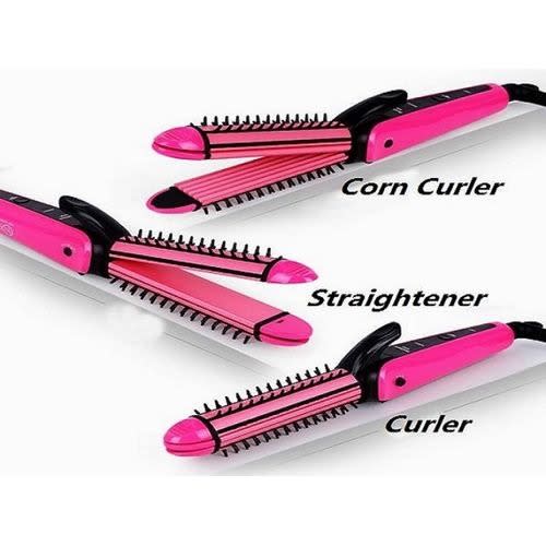 3 In 1 Hair Straightener, Curler And Crimper